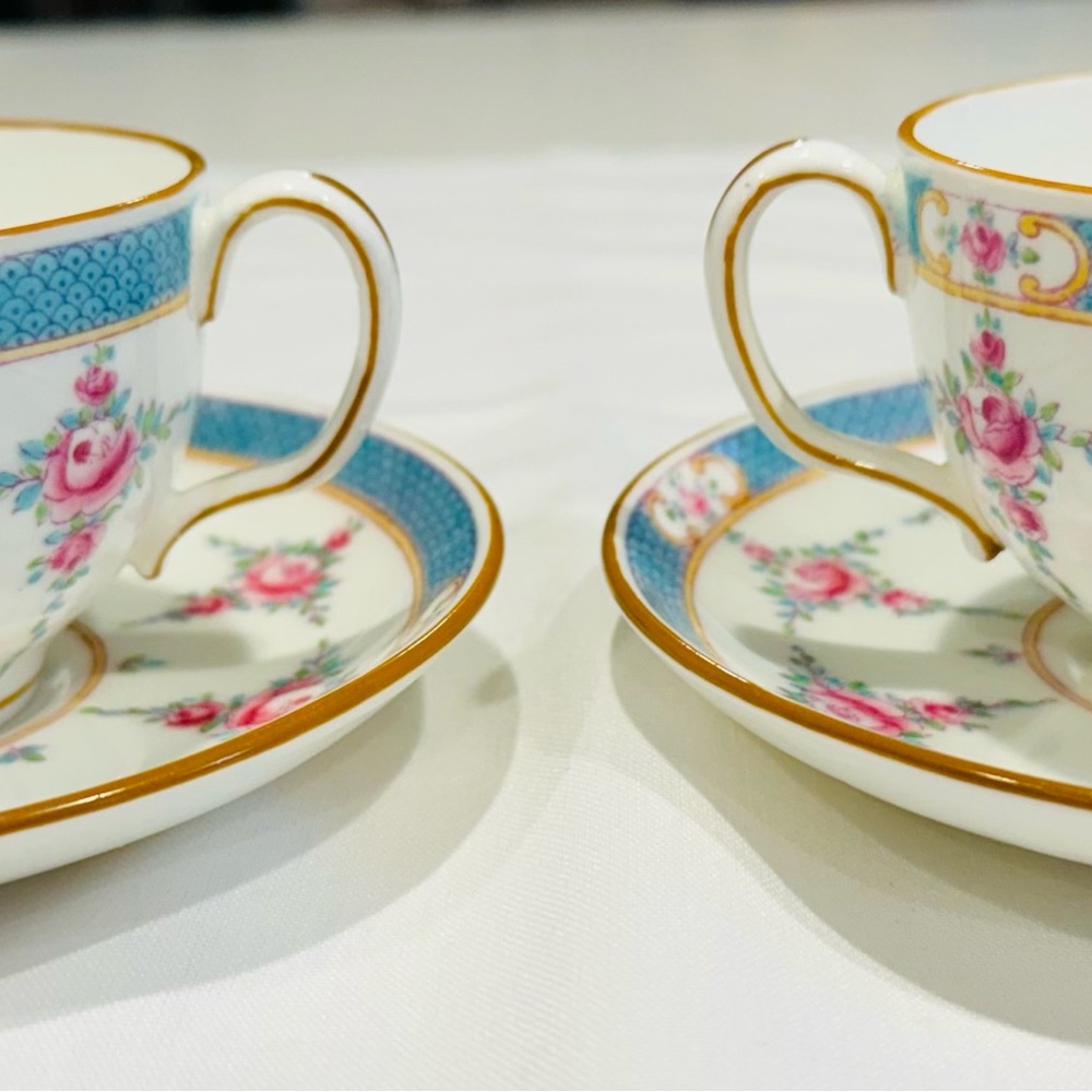 Pair Minton Persian Rose Boullion Cups
